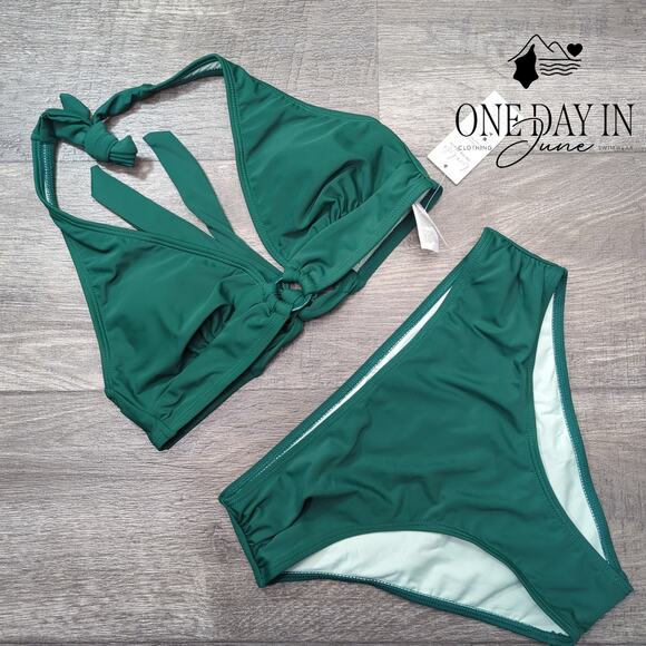 Cupshe Halter Tie Back Bikini Swimsuit Size S - Picture 3 of 7